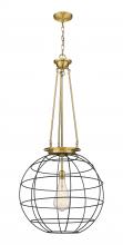 Innovations Lighting 221-1P-SG-CE-22-BK - Lake Placid - 1 Light - 22 inch - Satin Gold - Chain Hung - Pendant