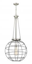 Innovations Lighting 221-1P-SN-CE-22-BK - Lake Placid - 1 Light - 22 inch - Satin Nickel - Chain Hung - Pendant