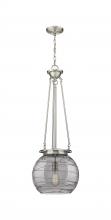 Innovations Lighting 221-1P-SN-G1213-14SM - Athens Deco Swirl - 1 Light - 14 inch - Satin Nickel - Chain Hung - Pendant