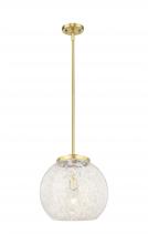 Innovations Lighting 221-1S-SG-G1216-14WM - White Mouchette - 1 Light - 14 inch - Satin Gold - Stem Hung - Pendant