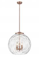Innovations Lighting 221-3S-AC-G1215-18 - Athens Water Glass - 3 Light - 18 inch - Antique Copper - Stem hung - Pendant