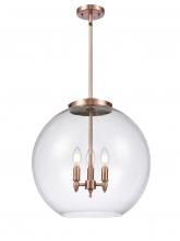 Innovations Lighting 221-3S-AC-G122-18-LED - Athens - 3 Light - 18 inch - Antique Copper - Stem hung - Pendant