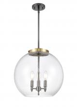 Innovations Lighting 221-3S-BAB-G124-16-LED - Athens - 3 Light - 16 inch - Black Antique Brass - Stem hung - Pendant
