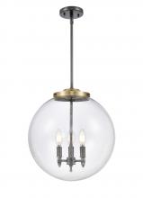 Innovations Lighting 221-3S-BAB-G202-16-LED - Beacon - 3 Light - 16 inch - Black Antique Brass - Stem hung - Pendant