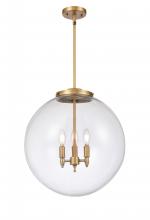 Innovations Lighting 221-3S-BB-G202-18 - Beacon - 3 Light - 18 inch - Brushed Brass - Stem hung - Pendant