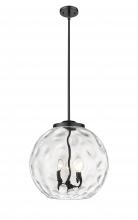 Innovations Lighting 221-3S-BK-G1215-16 - Athens Water Glass - 3 Light - 16 inch - Matte Black - Stem hung - Pendant