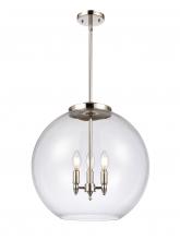 Innovations Lighting 221-3S-PN-G122-18-LED - Athens - 3 Light - 18 inch - Polished Nickel - Stem hung - Pendant