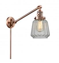 Innovations Lighting 237-AC-G142 - Chatham - 1 Light - 8 inch - Antique Copper -Adjustable Swing Arm
