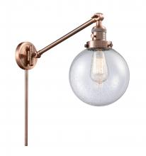Innovations Lighting 237-AC-G204-8 - Beacon - 1 Light - 8 inch - Antique Copper -Adjustable Swing Arm