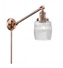 Innovations Lighting 237-AC-G302 - Colton - 1 Light - 8 inch - Antique Copper -Adjustable Swing Arm