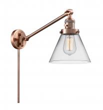 Innovations Lighting 237-AC-G42 - Cone - 1 Light - 8 inch - Antique Copper -Adjustable Swing Arm