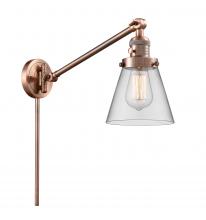 Innovations Lighting 237-AC-G62 - Cone - 1 Light - 8 inch - Antique Copper -Adjustable Swing Arm
