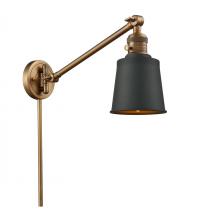 Innovations Lighting 237-BB-M9-BK - Addison - 1 Light - 8 inch - Brushed Brass -Adjustable Swing Arm