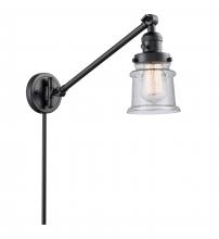 Innovations Lighting 237-BK-G184S - Canton - 1 Light - 8 inch - Matte Black -Adjustable Swing Arm