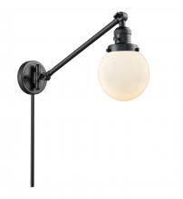 Innovations Lighting 237-BK-G201-6 - Beacon - 1 Light - 6 inch - Matte Black -Adjustable Swing Arm
