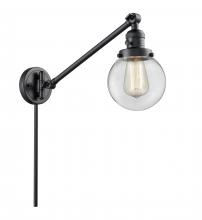 Innovations Lighting 237-BK-G202-6 - Beacon - 1 Light - 6 inch - Matte Black -Adjustable Swing Arm