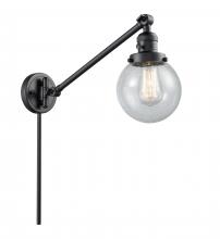 Innovations Lighting 237-BK-G204-6-LED - Beacon - 1 Light - 6 inch - Matte Black -Adjustable Swing Arm