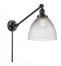 Innovations Lighting 237-BK-G222 - Seneca Falls - 1 Light - 10 inch - Matte Black -Adjustable Swing Arm