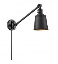 Innovations Lighting 237-BK-M9-BK - Addison - 1 Light - 8 inch - Matte Black -Adjustable Swing Arm