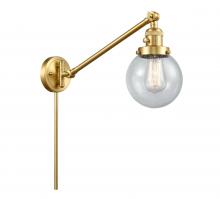Innovations Lighting 237-SG-G204-6 - Beacon - 1 Light - 6 inch - Satin Gold -Adjustable Swing Arm