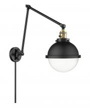 Innovations Lighting 238-BAB-HFS-82-BK - Hampden - 1 Light - 9 inch - Black Antique Brass -Adjustable Swing Arm