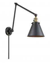 Innovations Lighting 238-BAB-M13-BK - Appalachian - 1 Light - 8 inch - Black Antique Brass -Adjustable Swing Arm