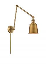 Innovations Lighting 238-BB-M9-BB - Addison - 1 Light - 8 inch - Brushed Brass -Adjustable Swing Arm