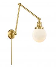 Innovations Lighting 238-SG-G201-6 - Beacon - 1 Light - 6 inch - Satin Gold -Adjustable Swing Arm