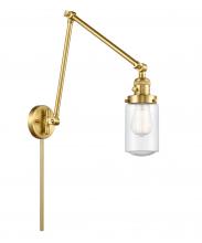Innovations Lighting 238-SG-G314 - Dover - 1 Light - 5 inch - Satin Gold -Adjustable Swing Arm