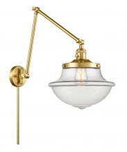 Innovations Lighting 238-SG-G542 - Oxford - 1 Light - 12 inch - Satin Gold -Adjustable Swing Arm
