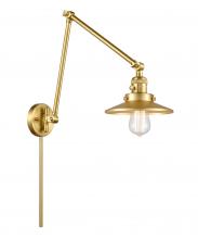 Innovations Lighting 238-SG-M4 - Railroad - 1 Light - 8 inch - Satin Gold -Adjustable Swing Arm