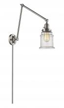 Innovations Lighting 238-SN-G184 - Canton - 1 Light - 6 inch - Brushed Satin Nickel -Adjustable Swing Arm