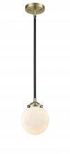 Innovations Lighting 284-1S-BAB-G201-6 - Beacon - 1 Light - 6 inch - Black Antique Brass - Stem hung - Mini Pendant