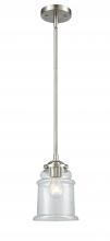 Innovations Lighting 284-1S-SN-G182 - Canton - 1 Light - 6 inch - Brushed Satin Nickel - Stem hung - Mini Pendant