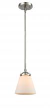 Innovations Lighting 284-1S-SN-G61 - Cone - 1 Light - 6 inch - Brushed Satin Nickel - Stem hung - Mini Pendant