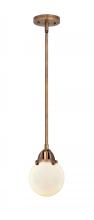 Innovations Lighting 288-1S-AC-G201-6 - Beacon - 1 Light - 6 inch - Antique Copper - Stem hung - Mini Pendant