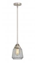 Innovations Lighting 288-1S-SN-G142 - Chatham - 1 Light - 7 inch - Brushed Satin Nickel - Stem hung - Mini Pendant