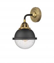 Innovations Lighting 288-1W-BAB-HFS-64-BK - Hampden - 1 Light - 7 inch - Black Antique Brass - Sconce