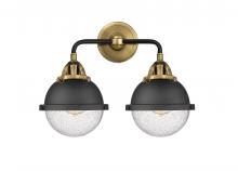 Innovations Lighting 288-2W-BAB-HFS-64-BK - Hampden - 2 Light - 15 inch - Black Antique Brass - Bath Vanity Light