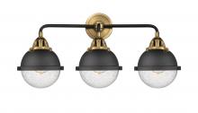 Innovations Lighting 288-3W-BAB-HFS-64-BK - Hampden - 3 Light - 25 inch - Black Antique Brass - Bath Vanity Light