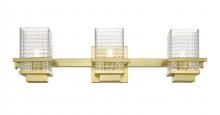 Innovations Lighting 310-3W-SG-CL - Wellfleet - 3 Light - 24 inch - Satin Gold - Bath Vanity Light