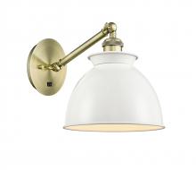 Innovations Lighting 317-1W-AB-M14-W - Adirondack - 1 Light - 8 inch - Antique Brass - Adjustable Sconce