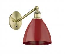 Innovations Lighting 317-1W-AB-MBD-75-RD - Plymouth - 1 Light - 8 inch - Antique Brass - Adjustable Sconce