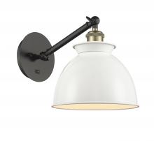 Innovations Lighting 317-1W-BAB-M14-W - Adirondack - 1 Light - 8 inch - Black Antique Brass - Adjustable Sconce