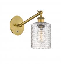 Innovations Lighting 317-1W-BB-G112C-5CL - Cobbleskill - 1 Light - 5 inch - Brushed Brass - Adjustable Sconce
