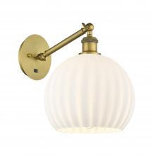 Innovations Lighting 317-1W-BB-G1217-10WV - White Venetian - 1 Light - 10 inch - Brushed Brass - Sconce