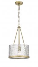 Innovations Lighting 383-1S-BB-G383C-12CL - Marissa - 1 Light - 12 inch - Brushed Brass - Chain Hung - Mini Pendant