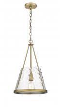 Innovations Lighting 383-1S-BB-G384D-12CL - Lux - 1 Light - 12 inch - Brushed Brass - Chain Hung - Mini Pendant