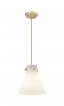 Innovations Lighting 410-1PM-CB-G411-10WH - Newton Cone - 1 Light - 10 inch - Champagne Bronze - Cord hung - Pendant