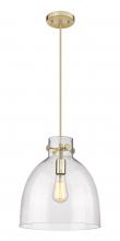 Innovations Lighting 410-1PM-CB-G412-12SDY - Newton Bell - 1 Light - 12 inch - Champagne Bronze - Cord hung - Pendant